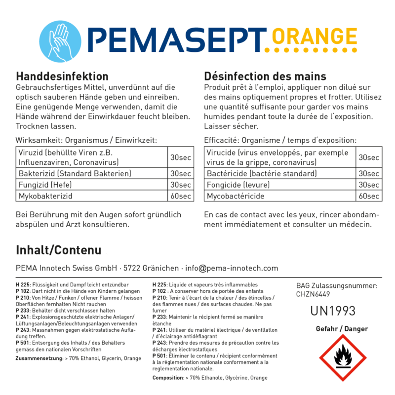 PEMASEPT Orange Handdesinfektion